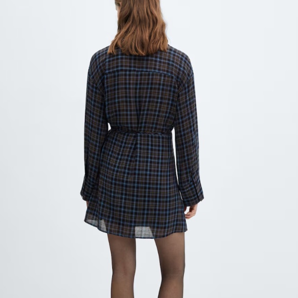 Check Wrap Dress - Picture 4 of 5